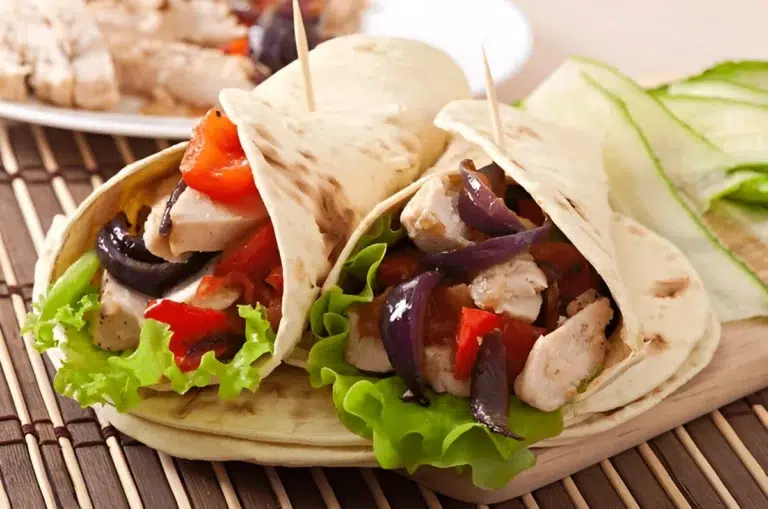 Taco Bell chicken nuggets protein wrap with vegetables - taco bell chicken nuggets protein