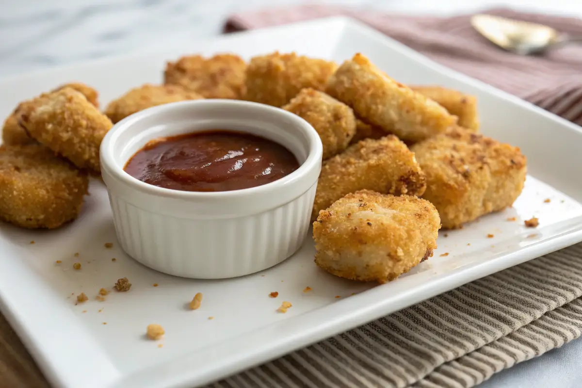 Homemade chicken nuggets, inspired by Burger King chicken nuggets.