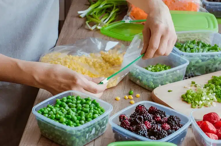 Tips to Keep Food Fresh: Sealed bag of corn, fresh produce