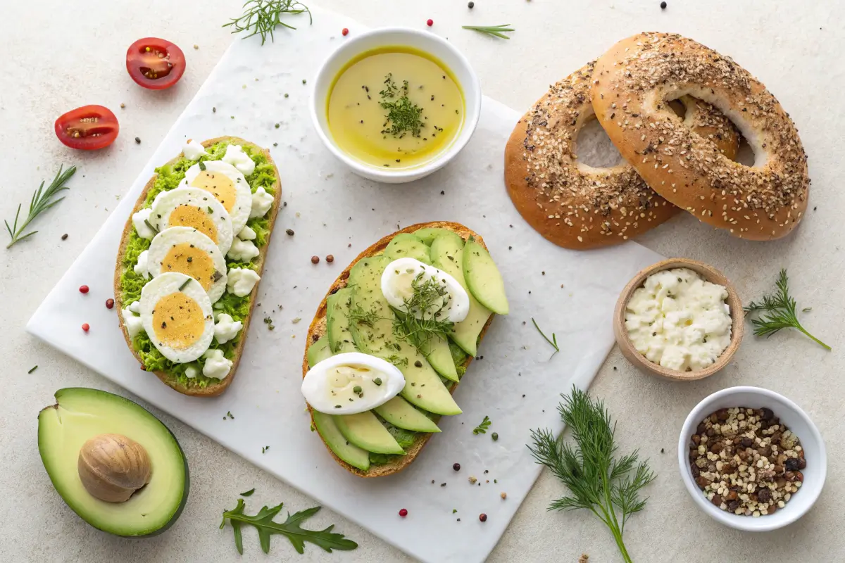 Variety of toppings and add-ons for avocado toast
