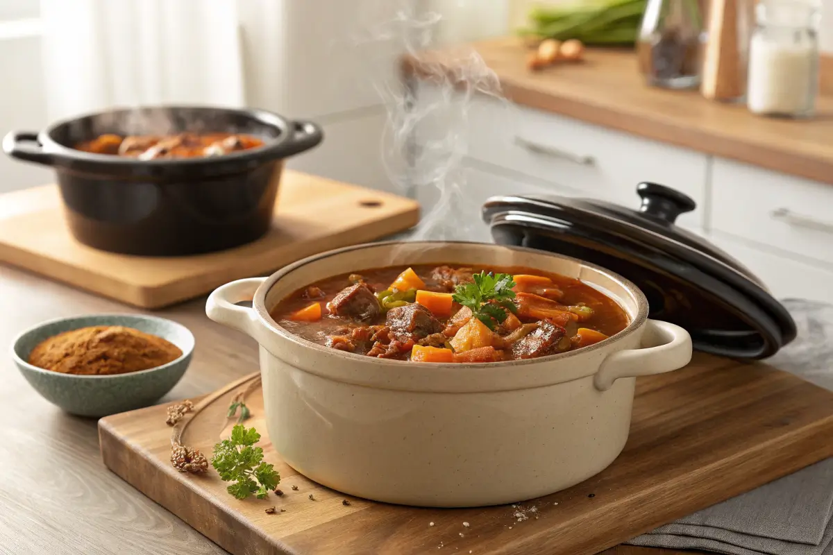 Easy crockpot meals pulled pork ready to be served