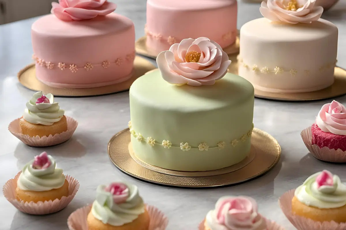 Individual princess cakes elegant presentation