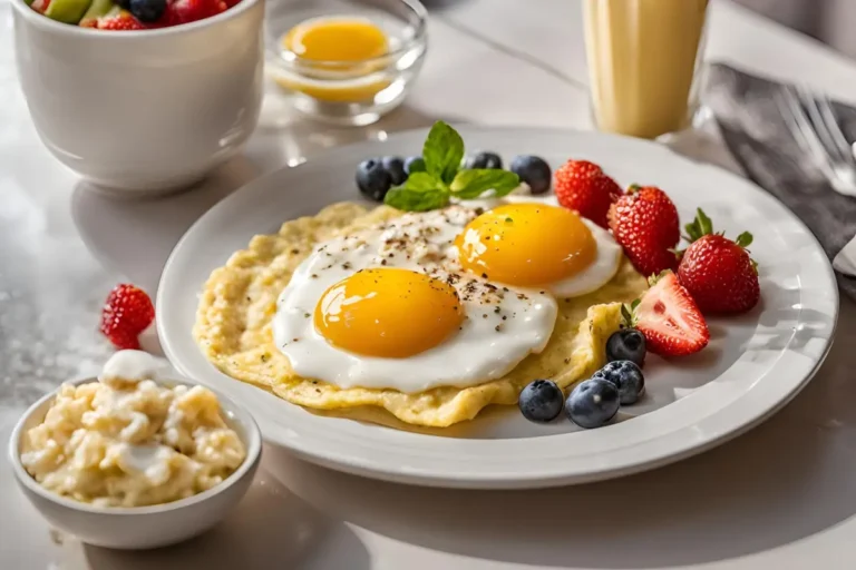 Assortment of delicious low calorie breakfast ideas