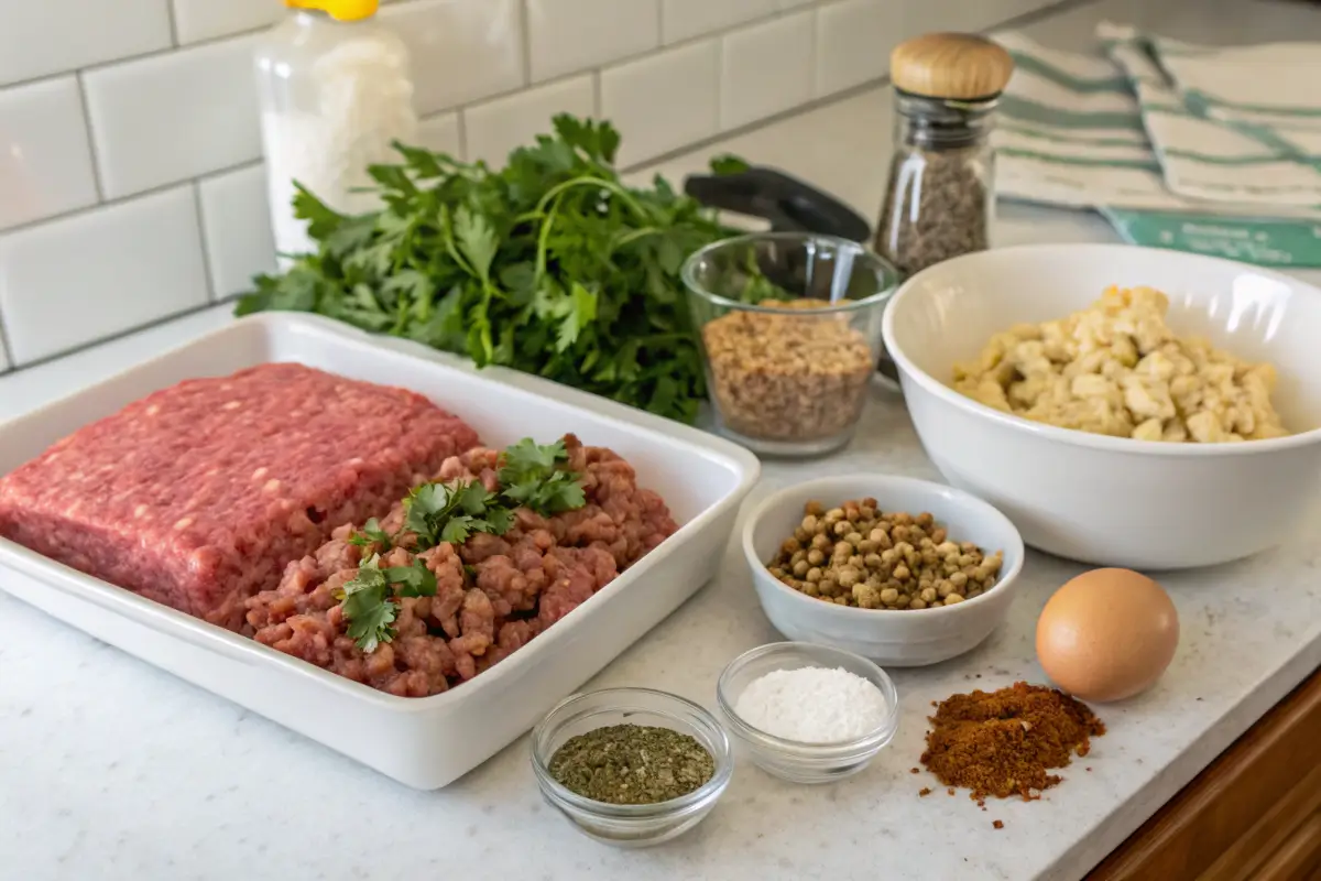 Ingredients for Savory Stove Top Stuffing Meatloaf