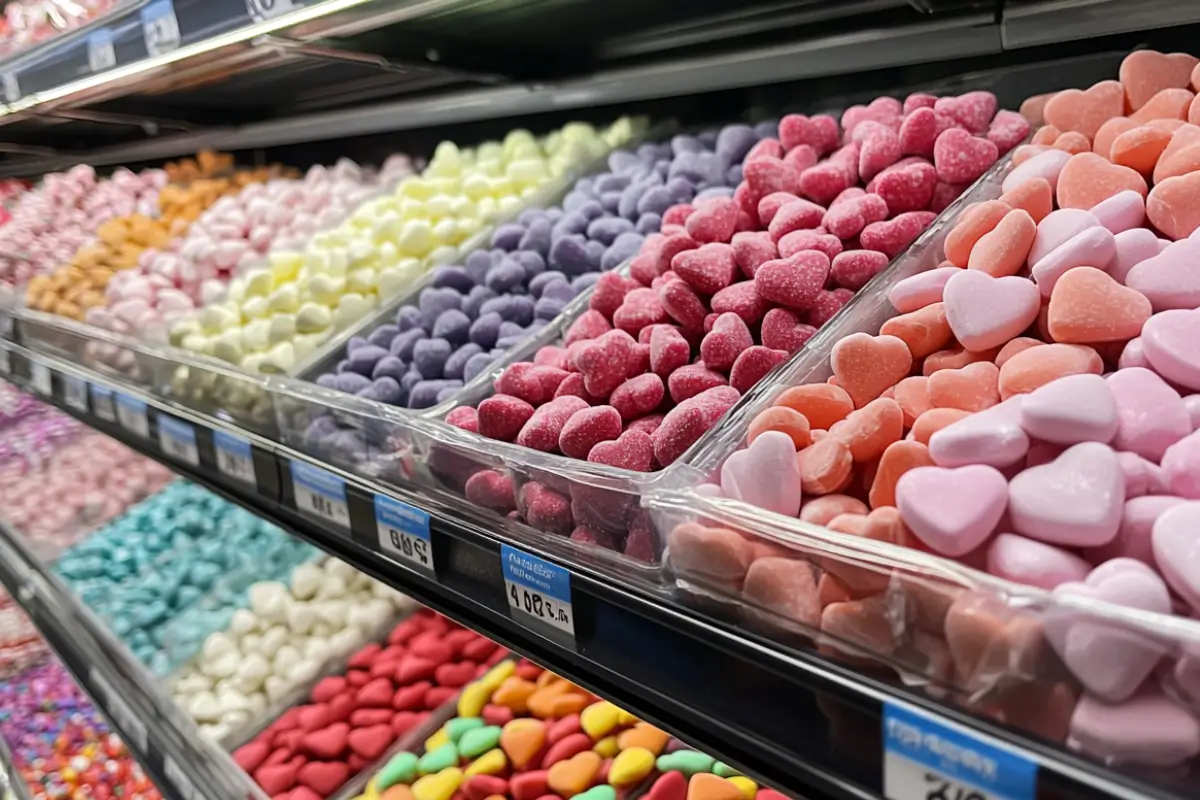 Wide variety of Candy Hearts for Valentine's Day are available at your nearest store.