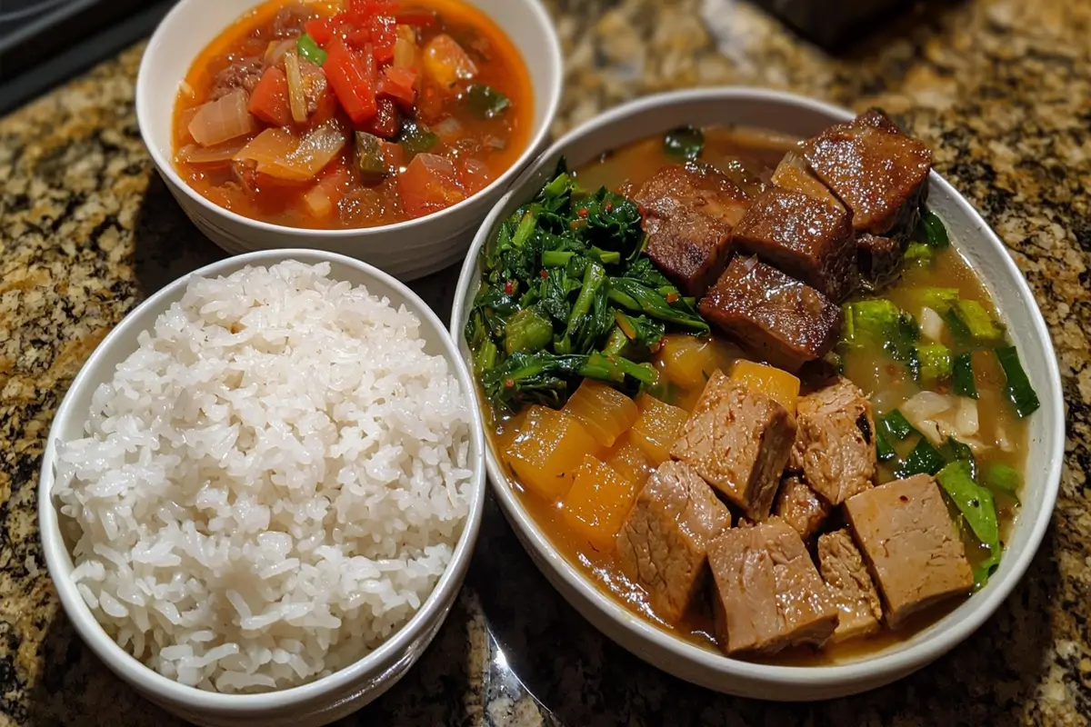 Filipino Dishes Paired with Steamed Rice