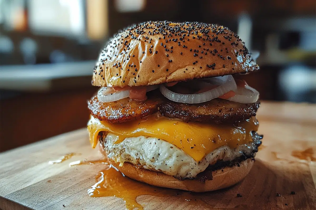 Unhealthy fast food breakfast options high in fat and sugar