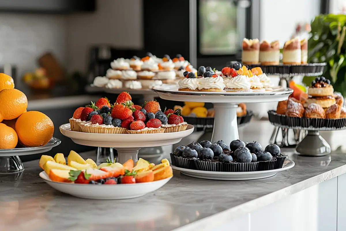 Elegant Dessert presentation ideas for Valentine’s Day desserts.