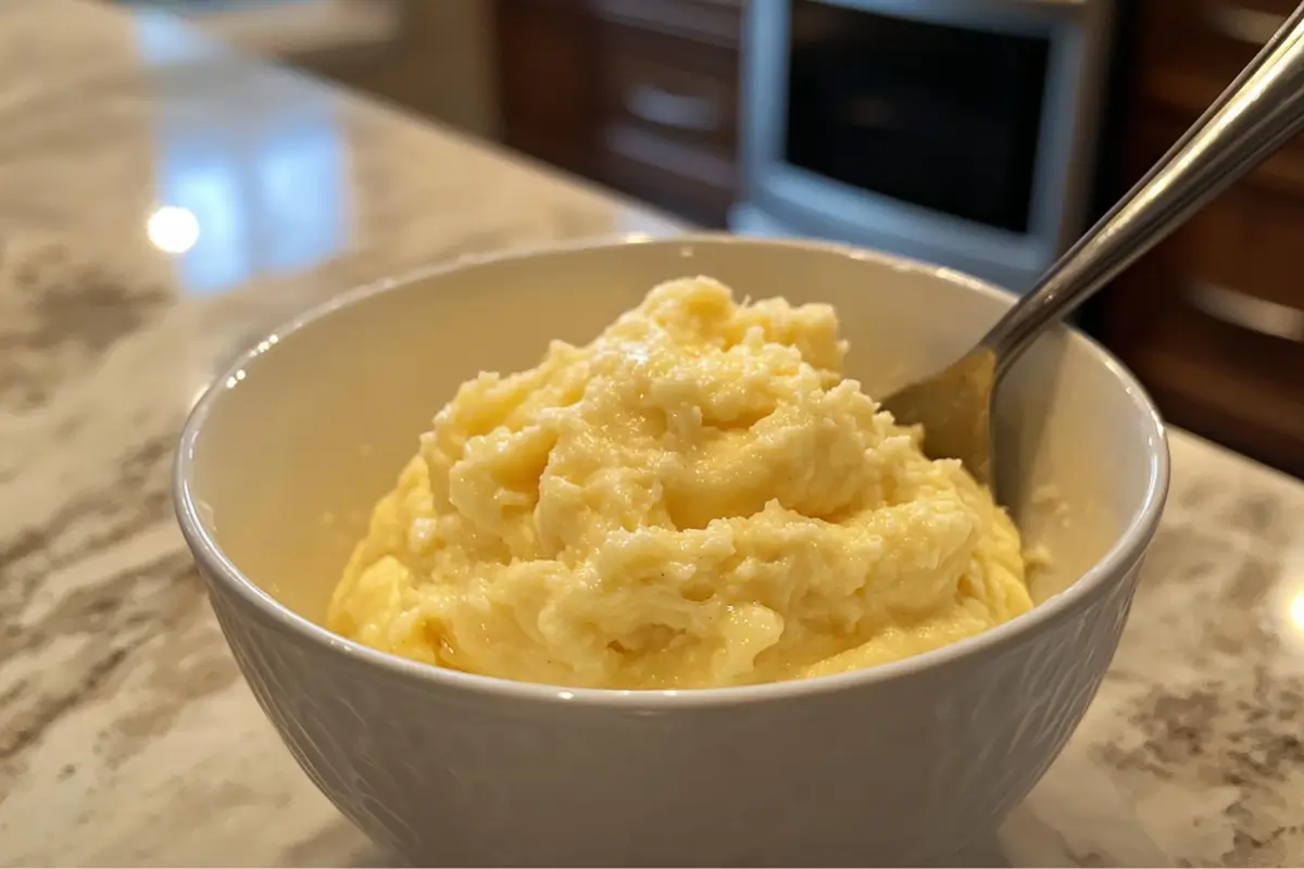 Mixing ingredients for a delicious gluten-free shortcake recipe.