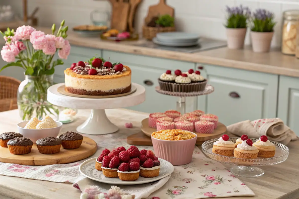 A variety of heartwarming desserts perfect for celebrating Mother's Day.