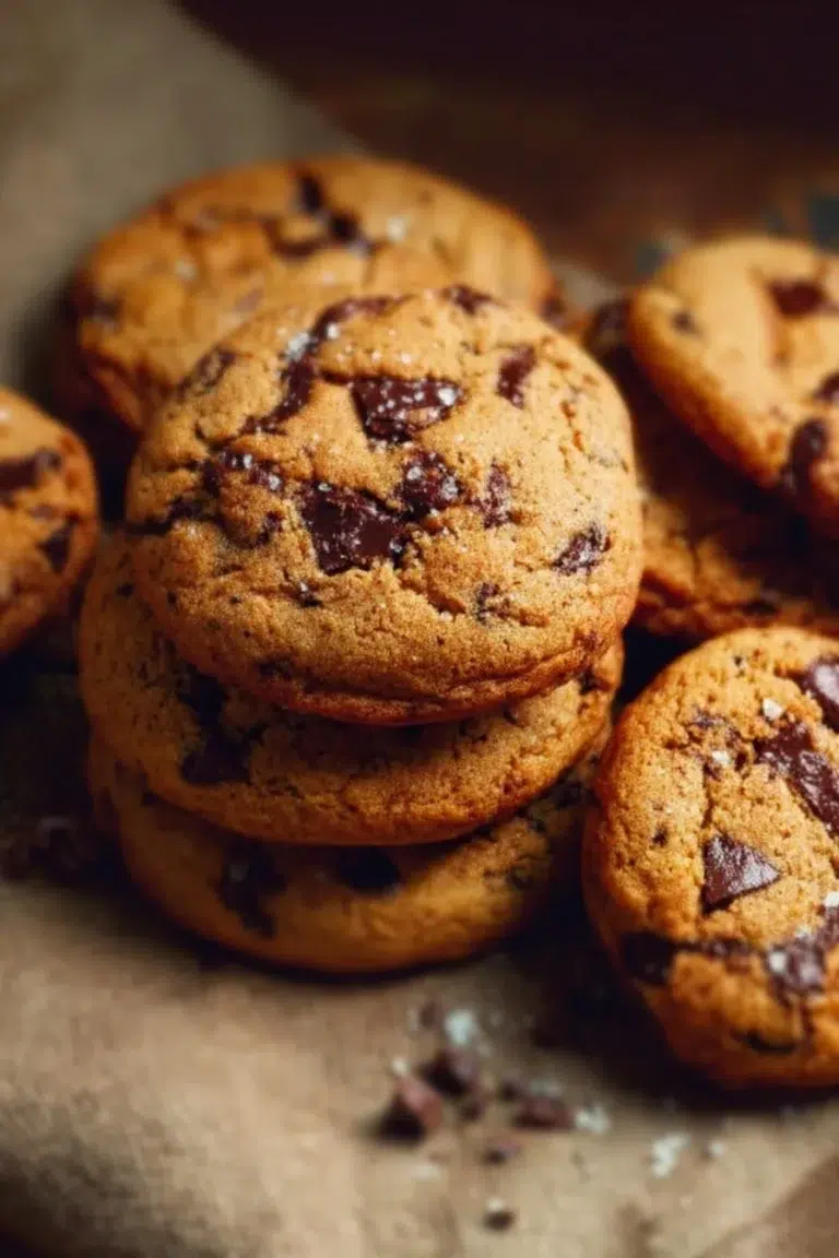 Chewy pumpkin chocolate chip cookies with chocolate chips and autumn spices
