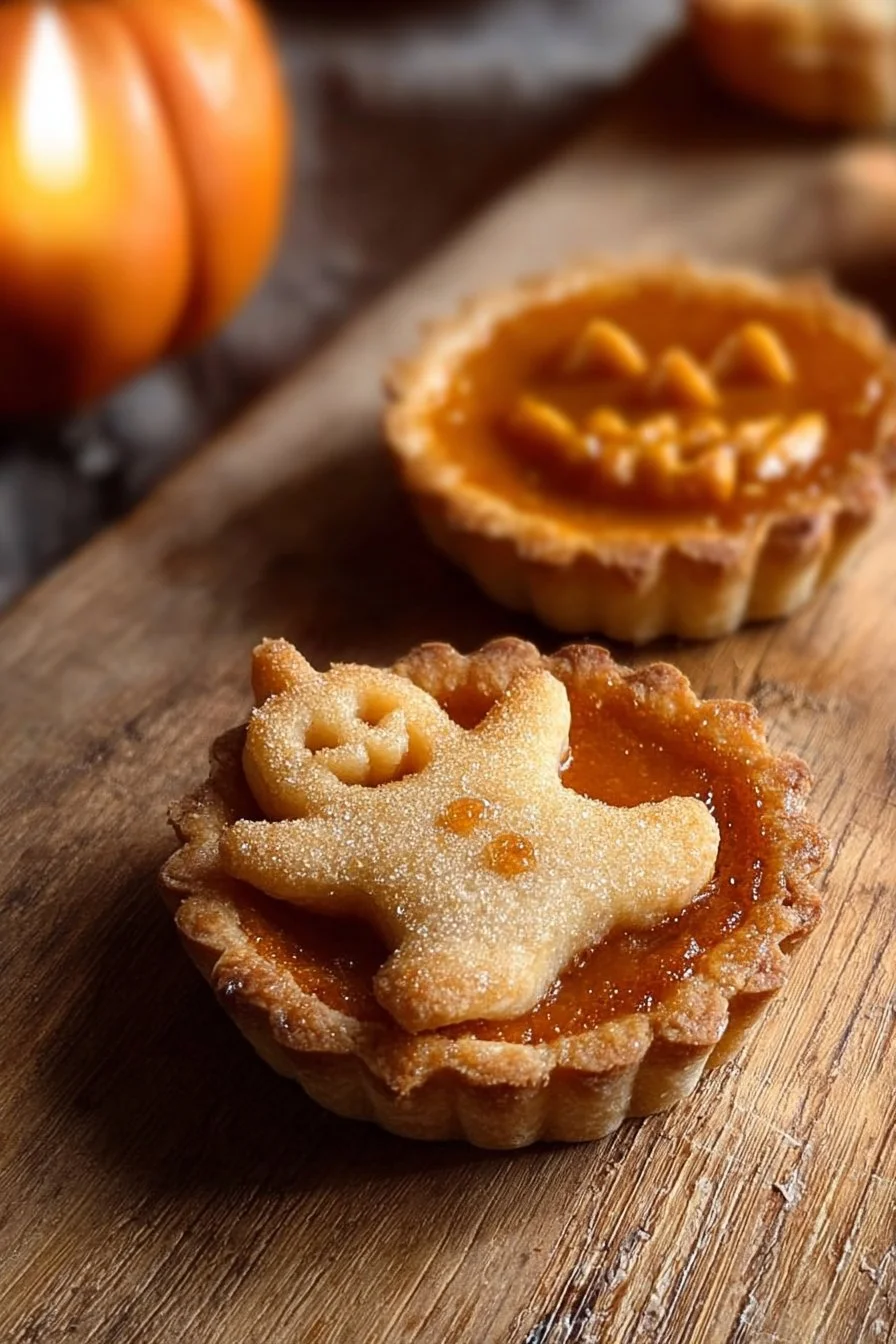 Delicious Halloween pumpkin tarts perfect for seasonal celebrations.