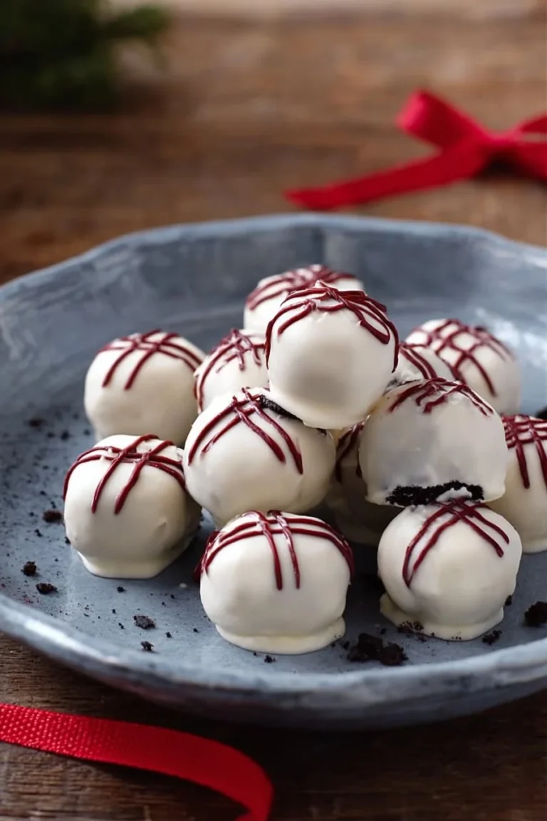Delicious Oreo Cookie Balls served on a plate, perfect for dessert lovers