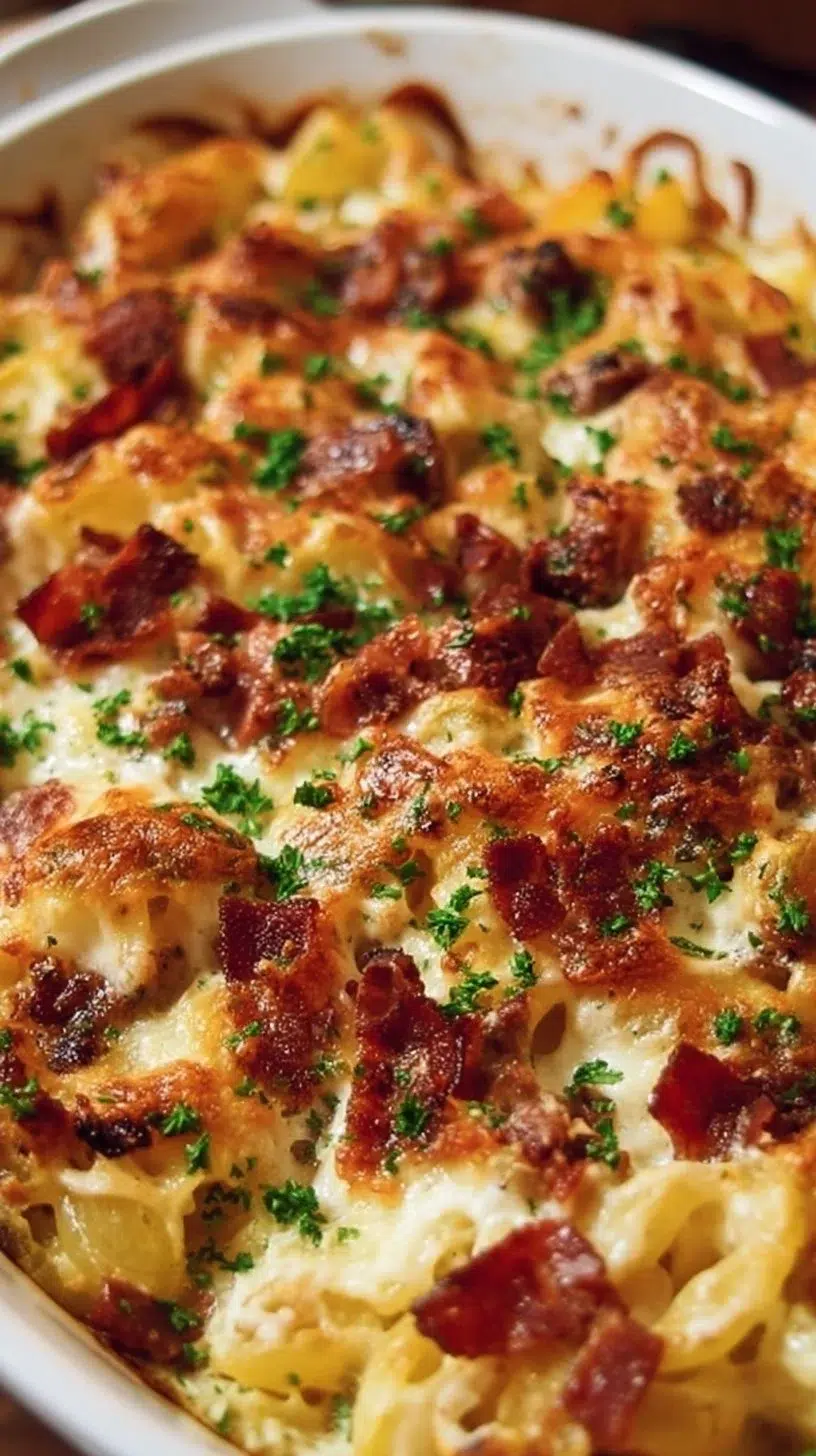 Delicious Crazy Good Casserole freshly baked and served in a dish