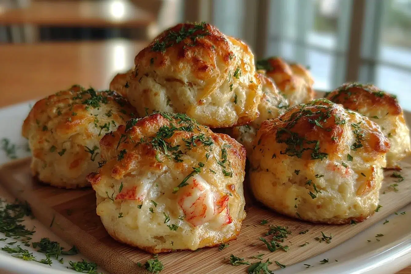 Delicious lobster biscuit bombs fresh out of the oven