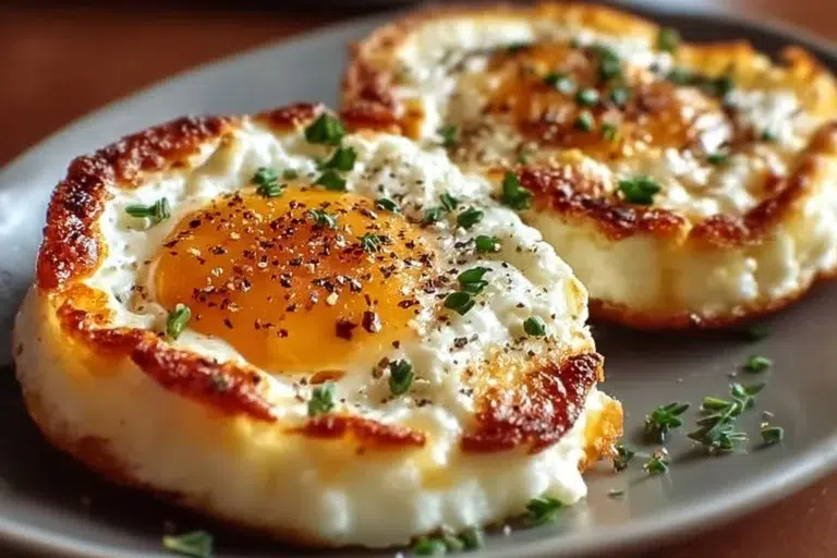 Baked Cottage Cheese Eggs dish fresh from the oven, ready to be served.