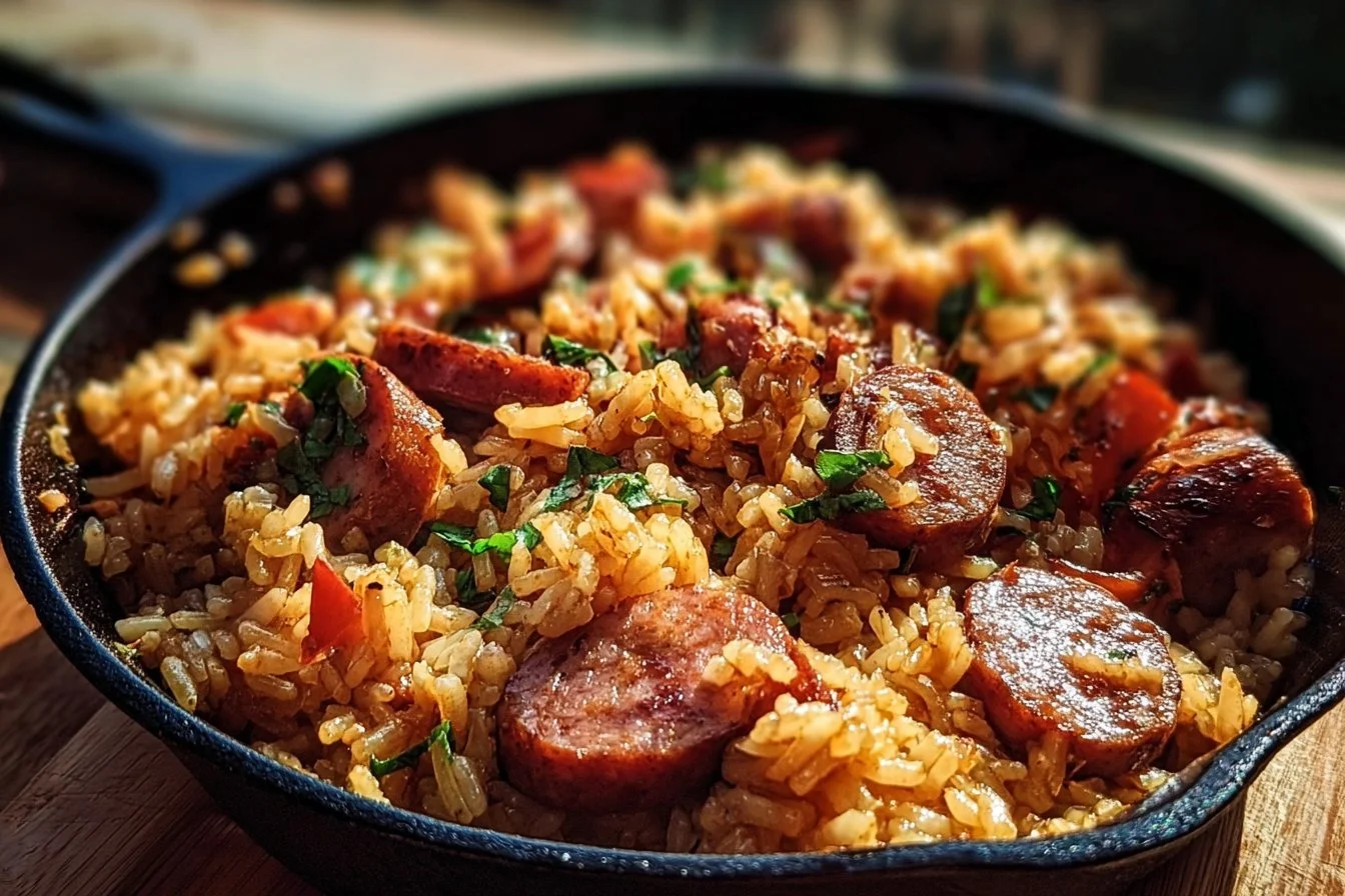 Cajun Sausage and Rice Skillet
