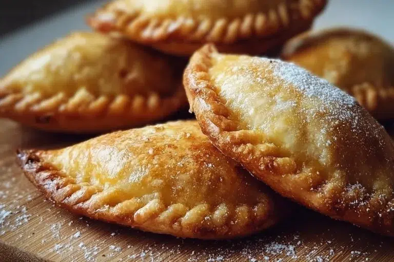 Homemade fried pies filled with fruit in a crispy golden crust.