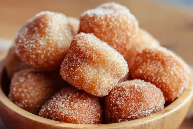Healthy air fryer churro bites served on a plate with cinnamon sugar.